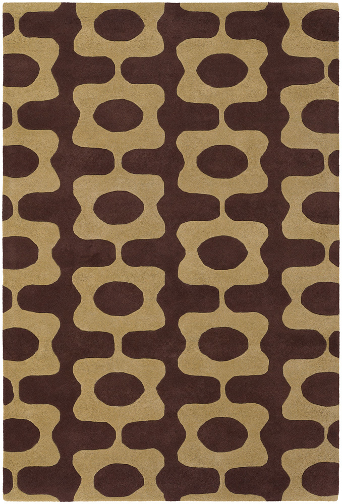 Chandra Inhabit INH-21600 Brown Animal Print Rug