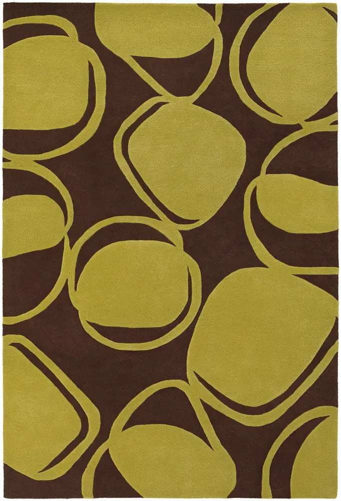 Chandra Inhabit INH-21604 Lt. Brown Abstract Rug