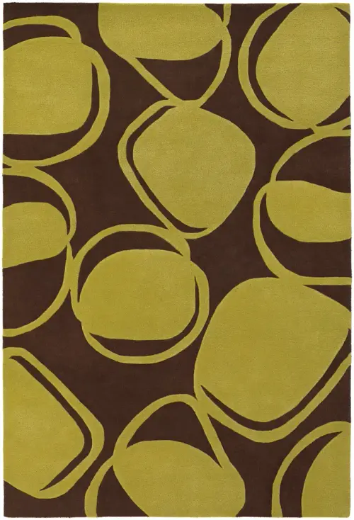 Chandra Inhabit INH-21604 Lt. Brown Abstract Rug
