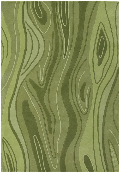 Chandra Inhabit INH-21617 Green Abstract Rug