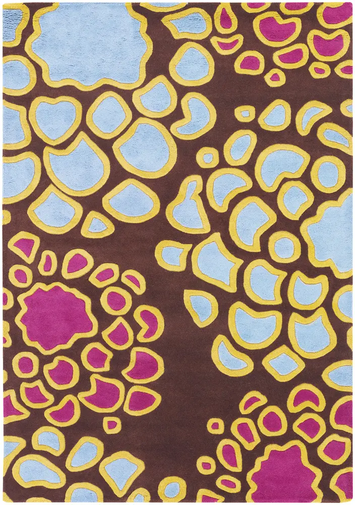Chandra Inhabit INH-21626 Dk. Brown Abstract Rug
