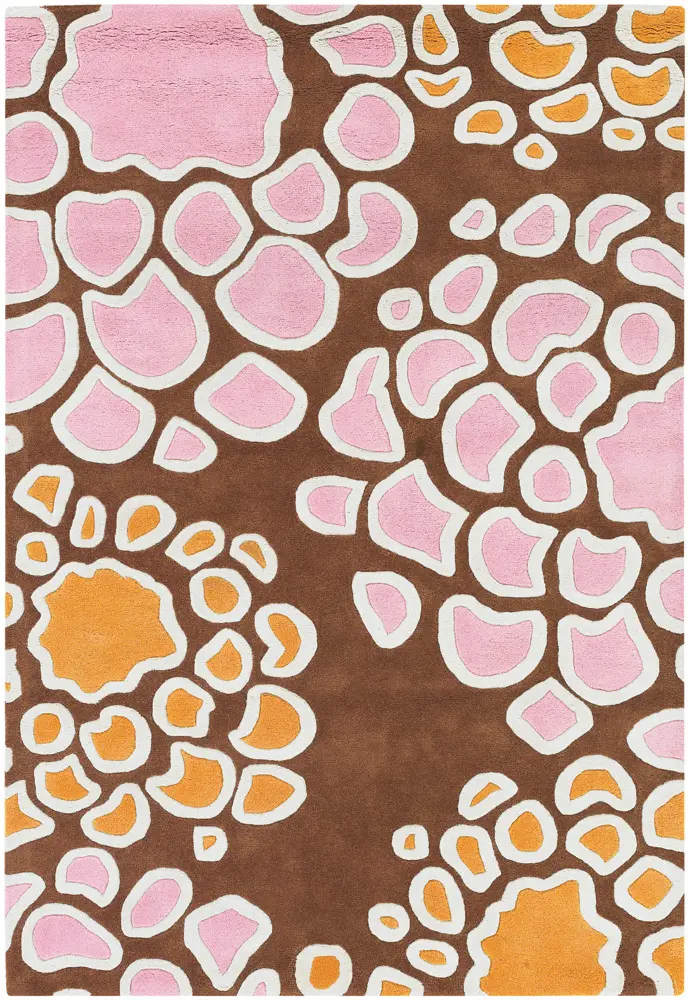 Chandra Inhabit INH-21627 Lt. Brown Abstract Rug