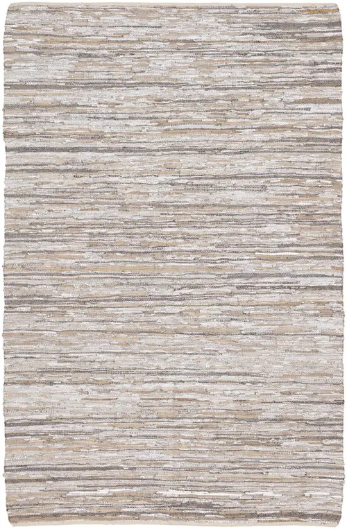 Chandra Jazz JAZ-17005 Lt. Gray Striped Cotton Rug