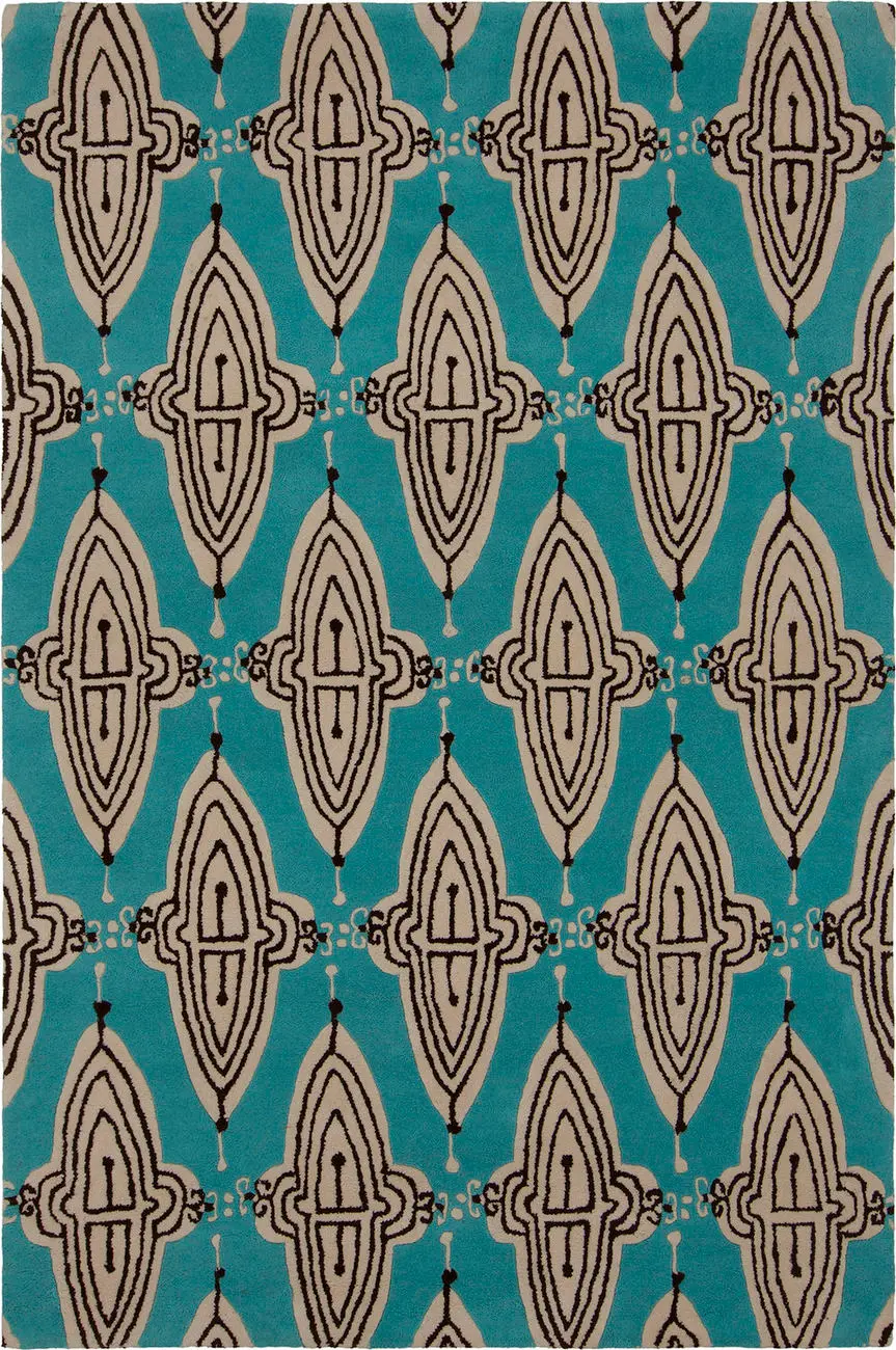 Chandra Jessica Swift JES-28902 Lt. Blue Patterned Rug