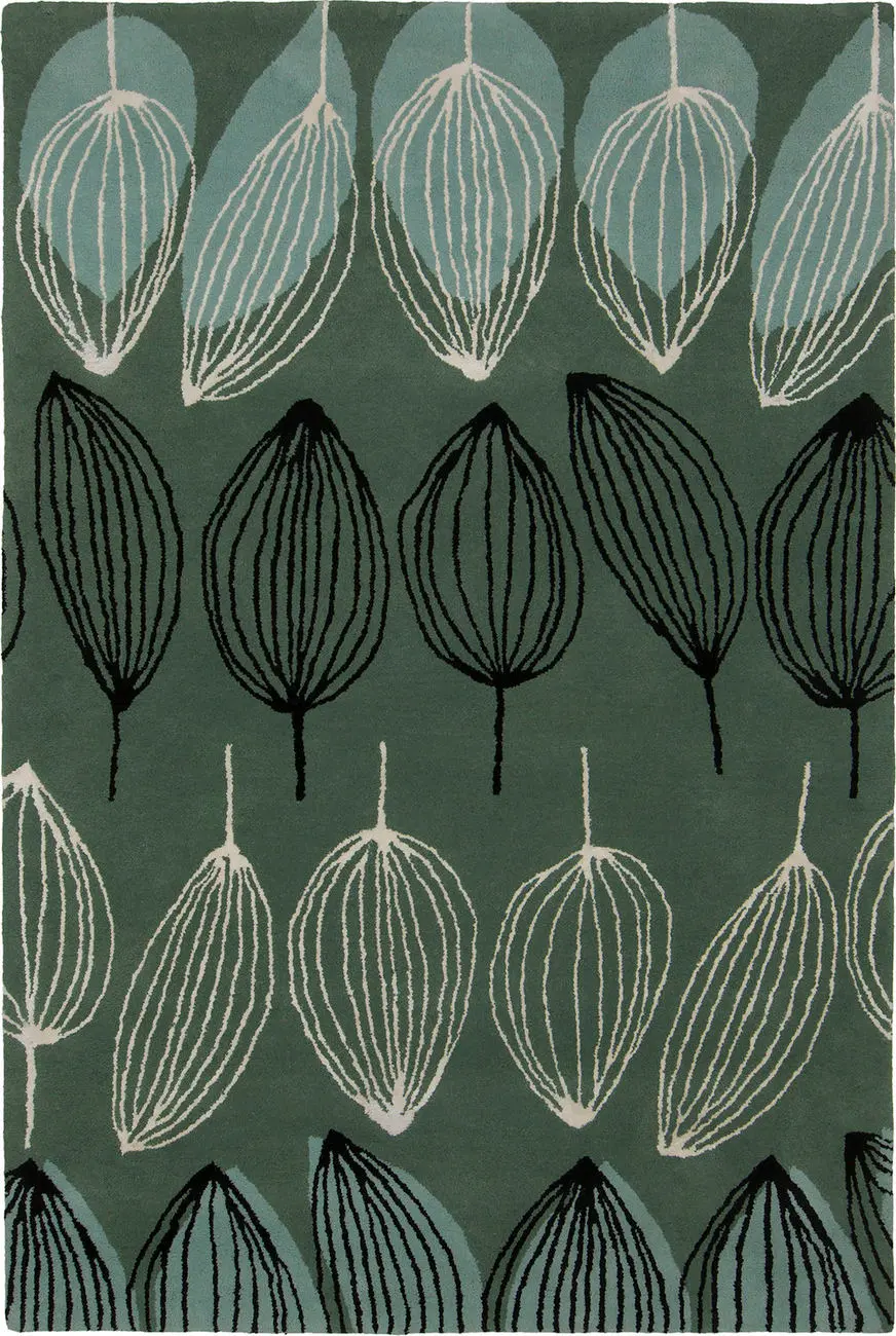 Chandra Jessica Swift JES-28903 Dk. Gray Floral Rug