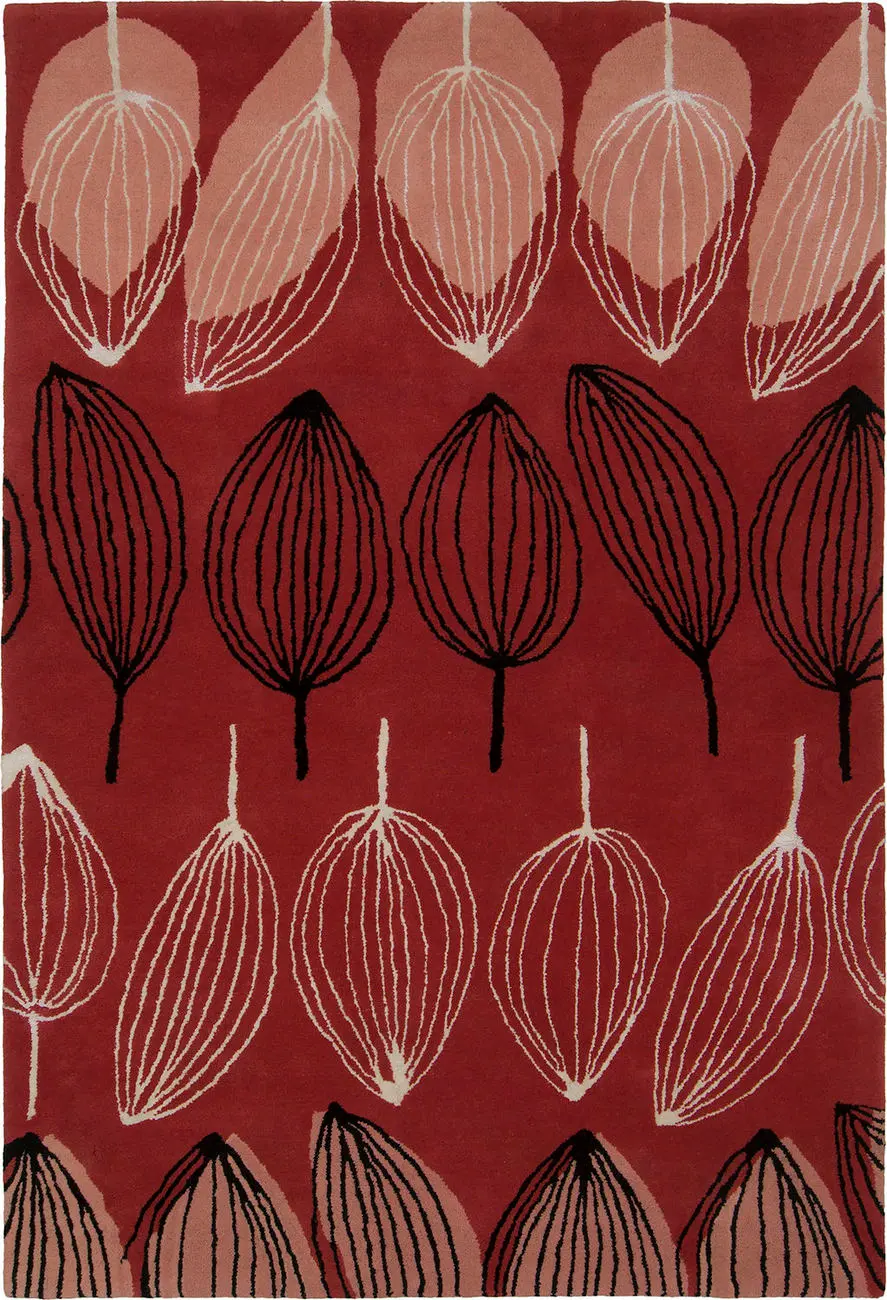 Chandra Jessica Swift JES-28904 Dk. Red Floral Rug