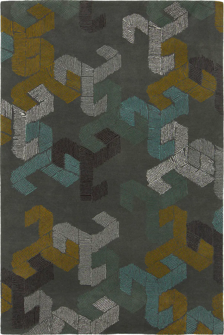 Modern Loom Jessica Swift JES-28907 Dk. Gray Abstract Rug