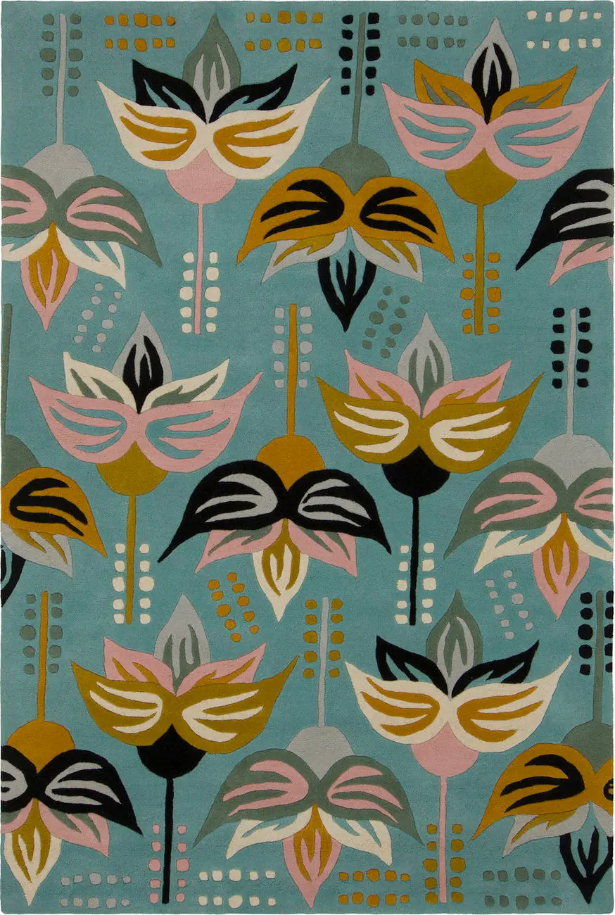 Modern Loom Jessica Swift JES-28911 Gray Floral Transitional Rug