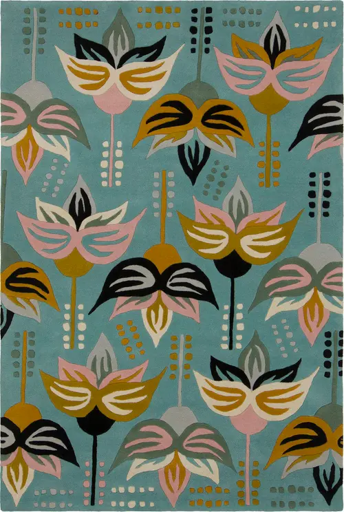 Modern Loom Jessica Swift JES-28911 Gray Floral Transitional Rug