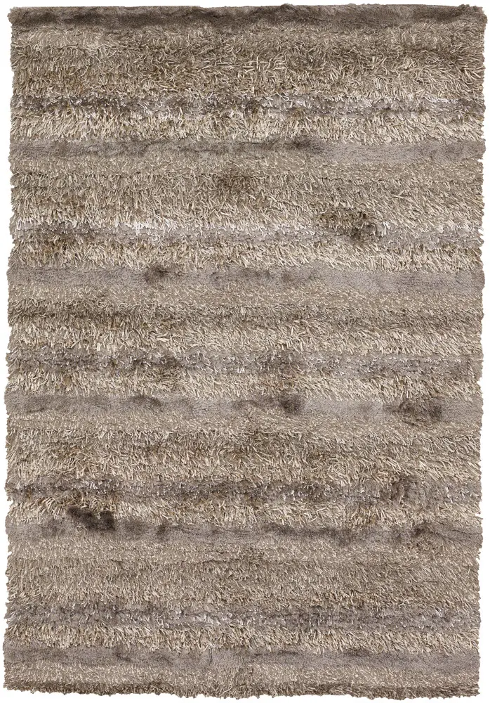 Modern Loom Kapaa KAP-15500 Lt. Brown Striped Cotton Rug