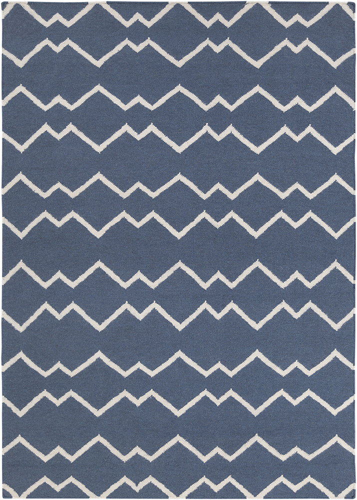 Modern Loom Lima LIM-25704 Blue Flatweave Wool Rug