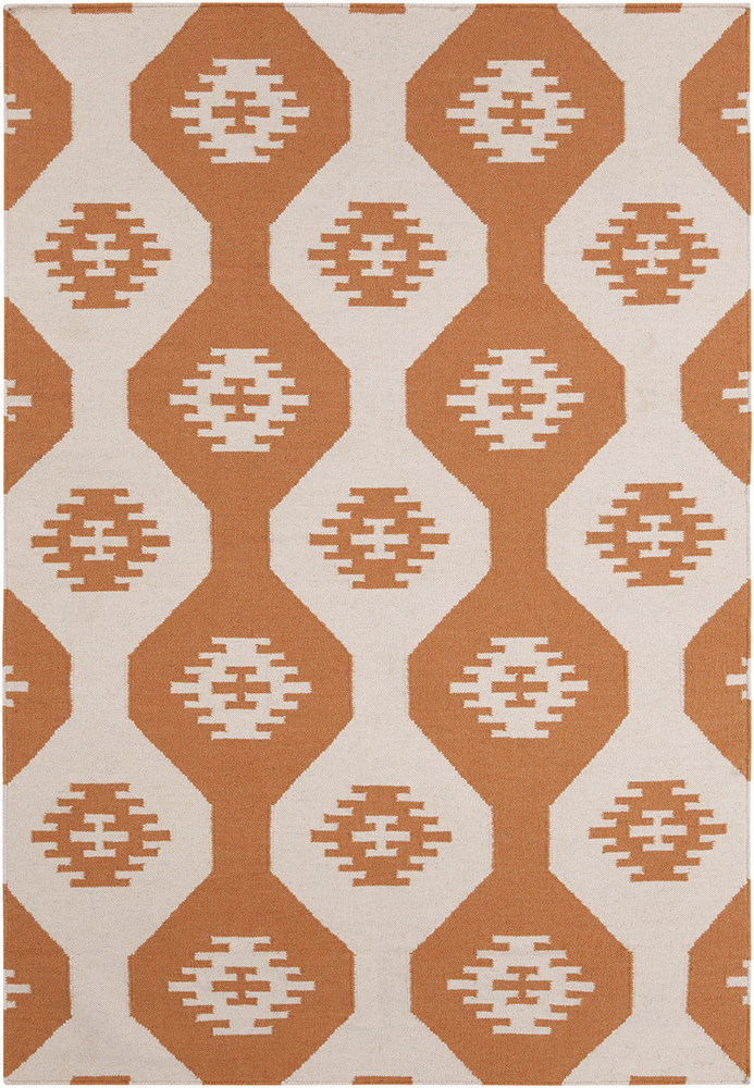 Modern Loom Lima LIM-25716 Orange Flatweave Wool Rug