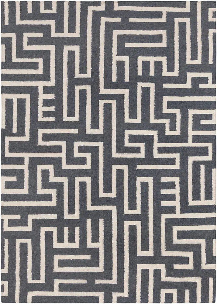 Modern Loom Lima LIM-25724 Dk. Gray Flatweave Wool Rug
