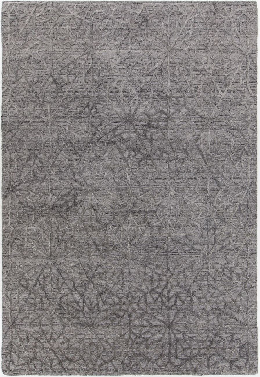 Modern Loom Nimah NIM-46501 Gray Abstract Silk Rug