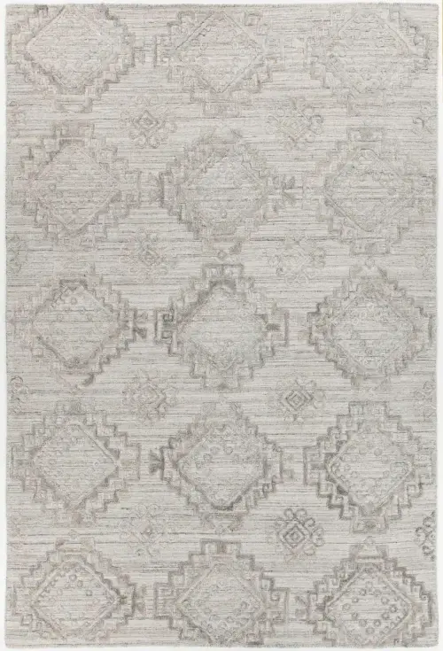 Modern Loom Nimah NIM-46502 Lt. Gray Patterned Silk Rug