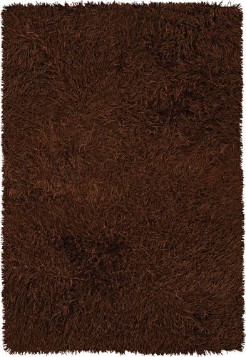 Modern Loom Poligan POL-30803 Dk. Red Shag Solid Color Rug Product Image