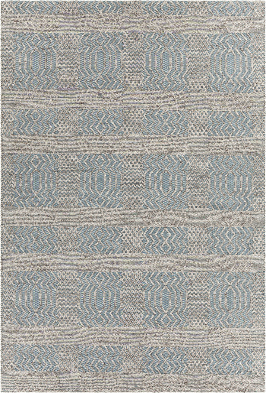 Modern Loom Salona SAL-34500 Lt. Blue Flatweave Wool Rug