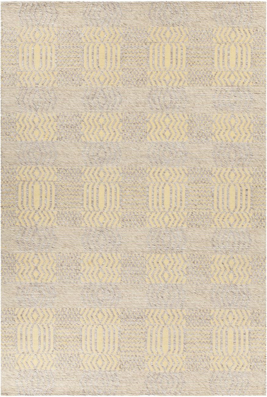 Modern Loom Salona SAL-34502 Lt. Yellow Flatweave Wool Rug