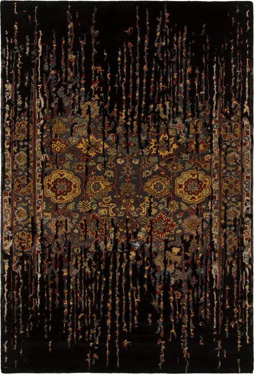 Modern Loom Spring SPR-29101 Black Wool Rug