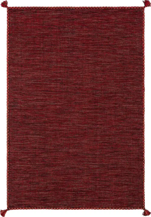 Modern Loom Sybil SYB-46001 Dk. Red Flatweave Reversible Rug