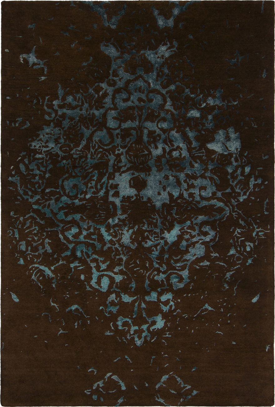 Chandra Veleno VEL-29301 Dk. Brown Wool Silk Rug