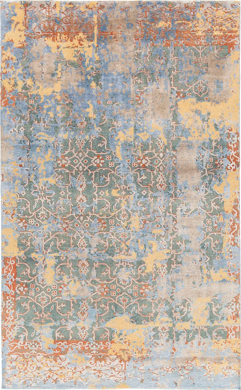 Chandra Vingel VIN-36803 Lt. Blue Wool Silk Rug