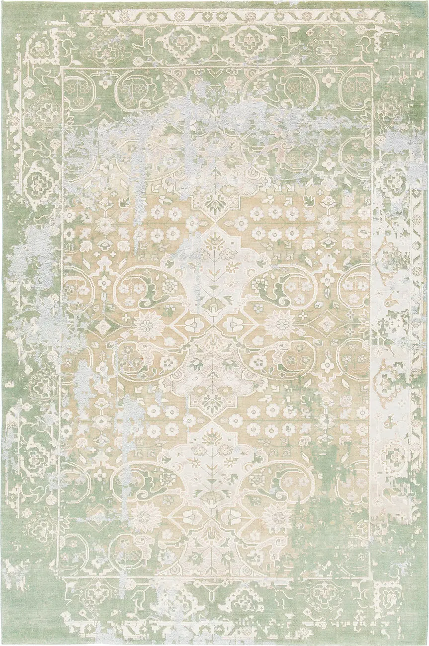Chandra Vingel VIN-36805 Lt. Green Wool Silk Rug