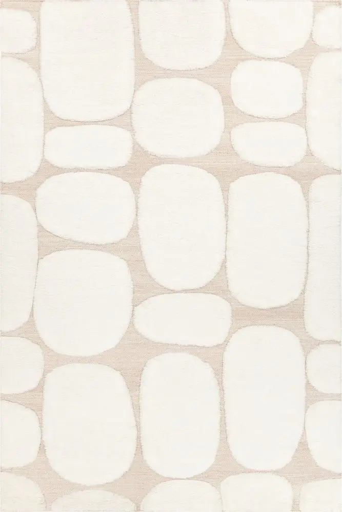Yessica YES-58300 White Rug