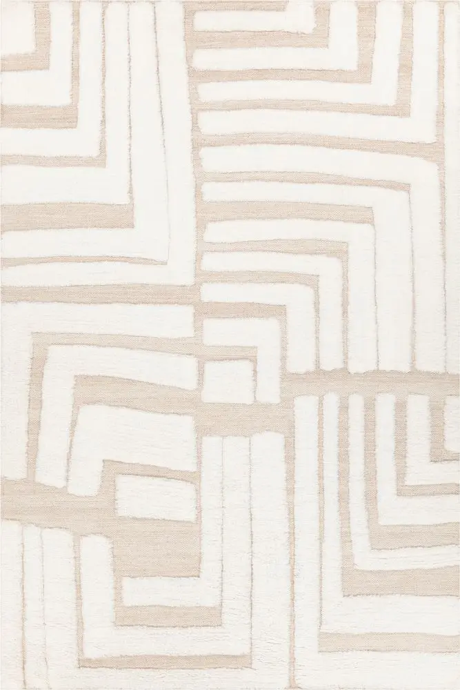 Yessica YES-58301 White Rug