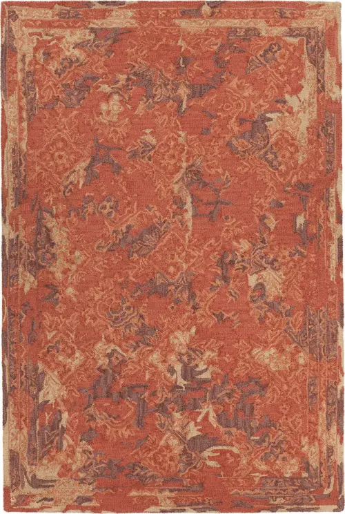 Modern Loom Zyana ZYA-43901 Dk. Orange Wool Silk Rug
