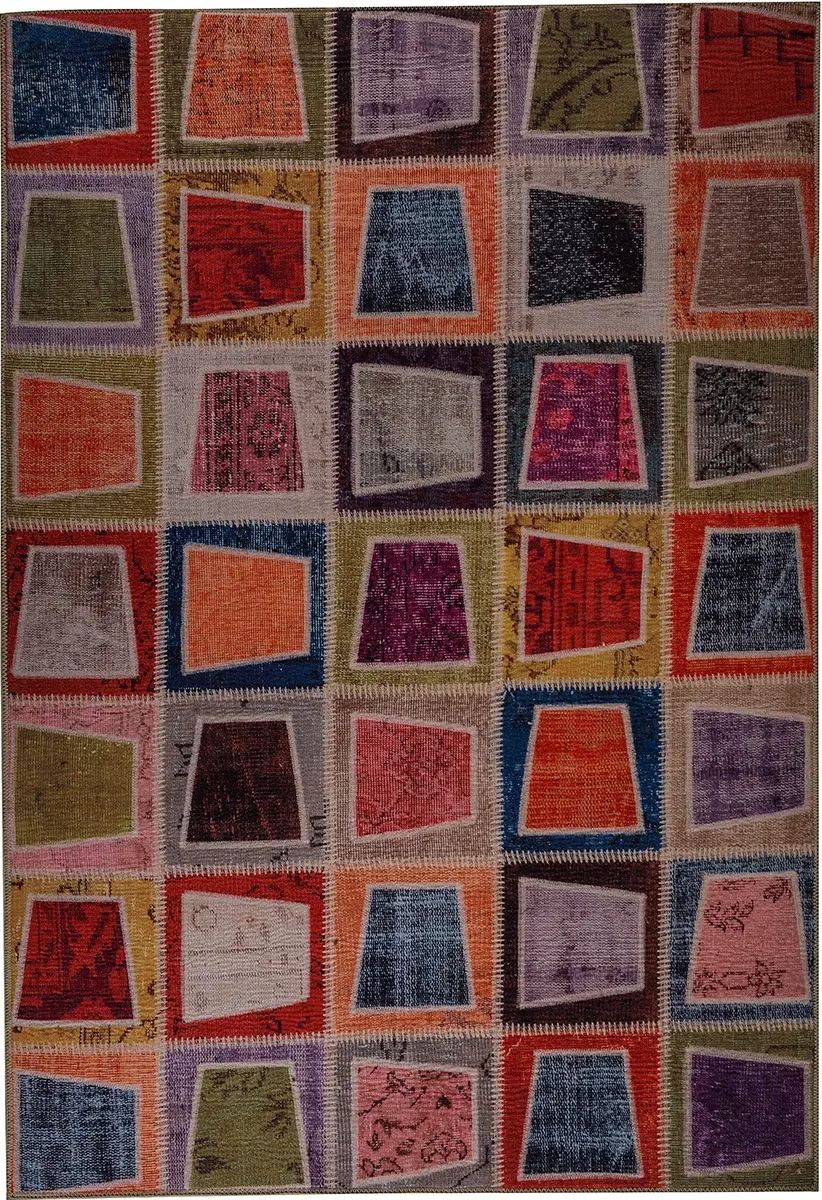 Modern Loom Red Flatweave Abstract Rug 2