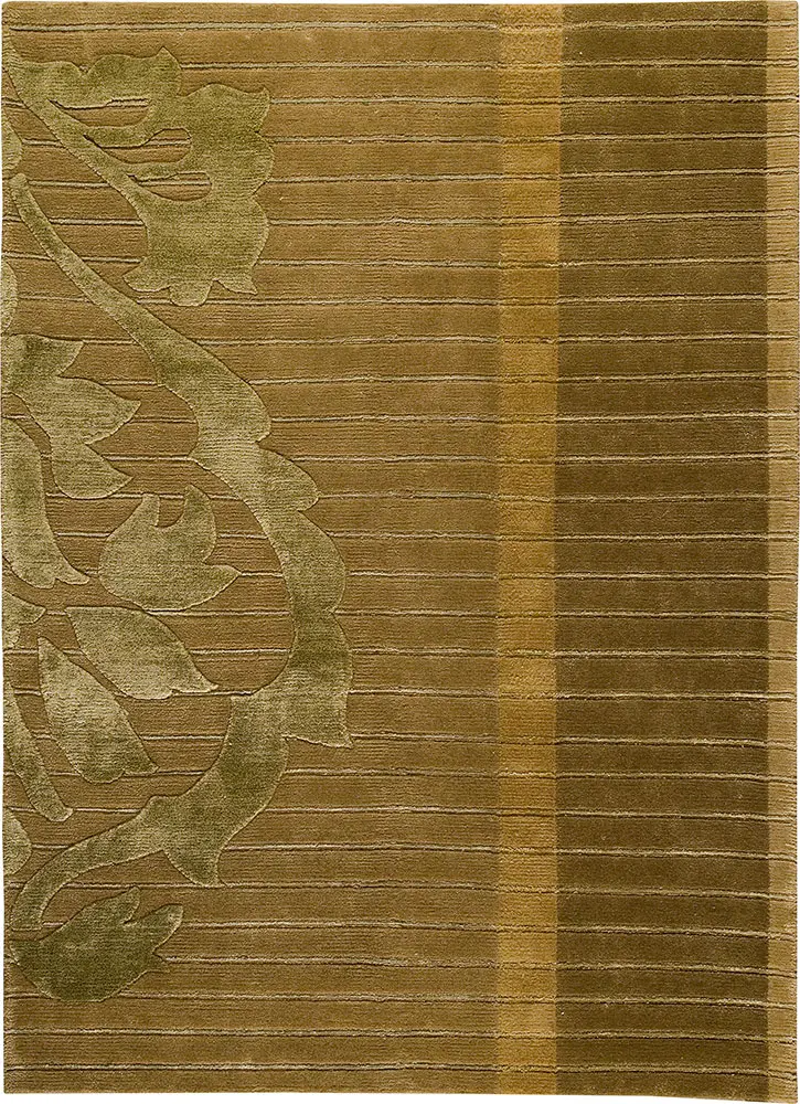 Modern Loom Brown Wool Hilo Rug