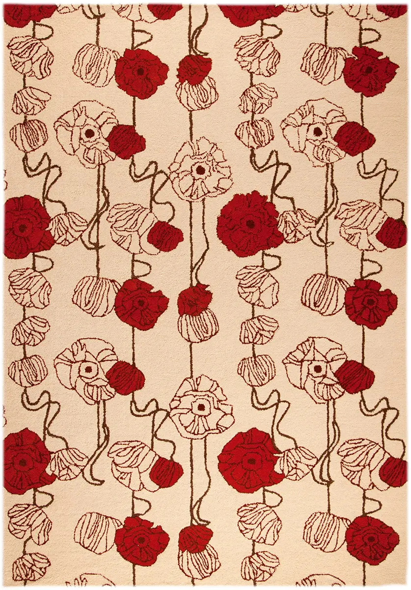 Modern Loom Orange Deco Sand Red Rug