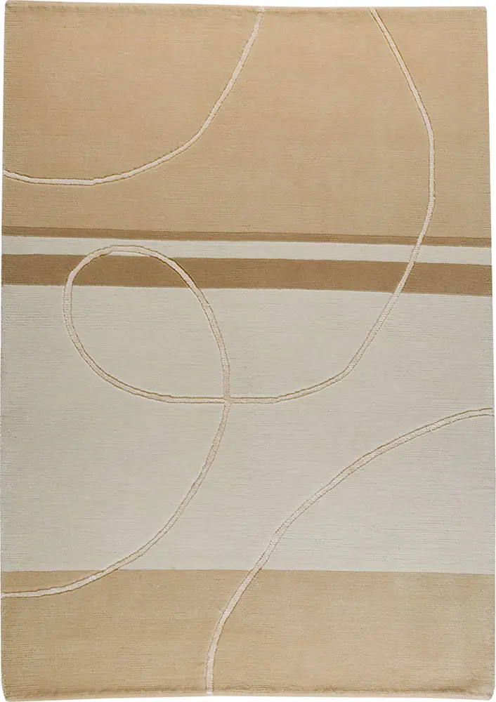 Modern Loom Beige Striped Hilo Rug