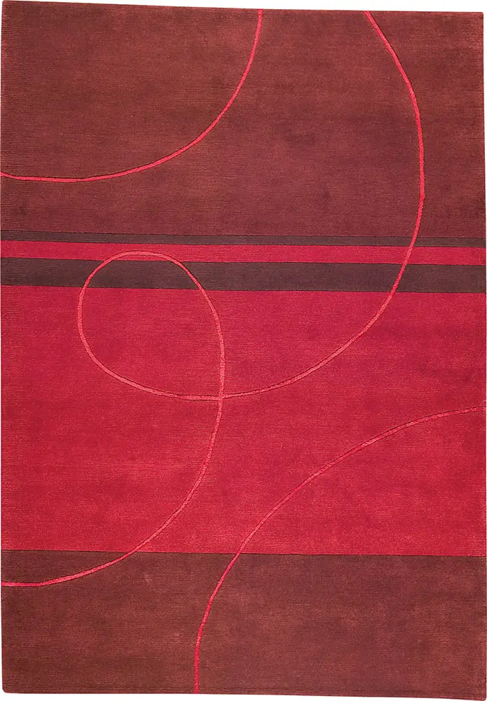 Modern Loom Red Striped Hilo Rug
