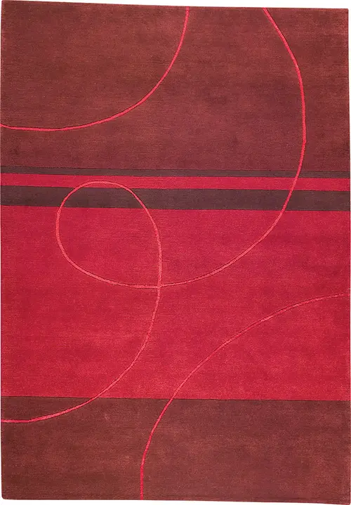 Modern Loom Red Striped Hilo Rug