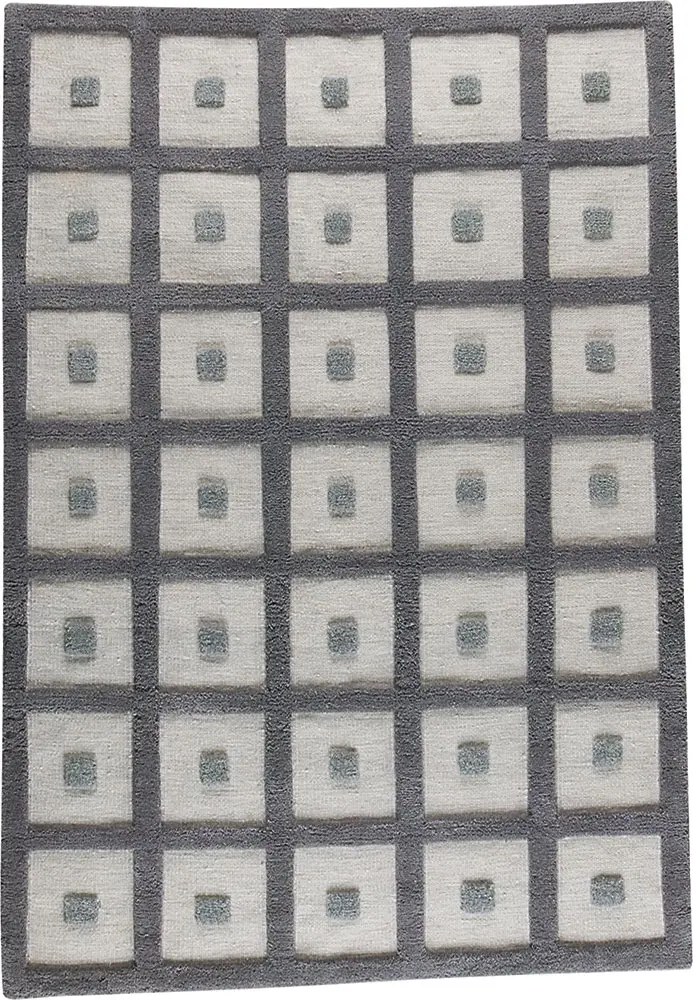 Modern Loom Gray Hilo Bordered Rug 2