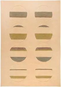Modern Loom Orange Globe White Green Rug