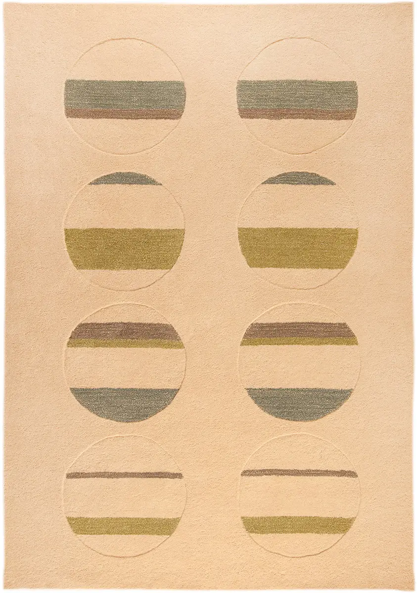 Modern Loom Orange Globe White Green Rug