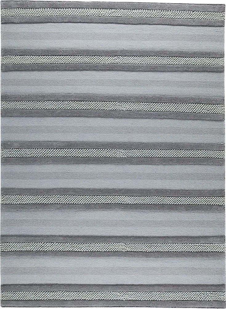 Modern Loom Gray Striped Rug 2