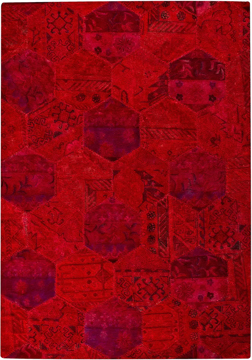Modern Loom Vintage Honey Comb Red Rug