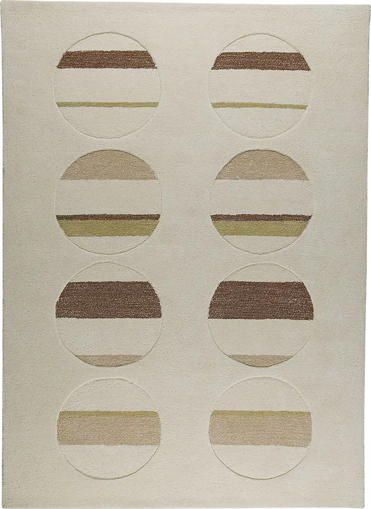 Modern Loom Gray Striped Wool Rug