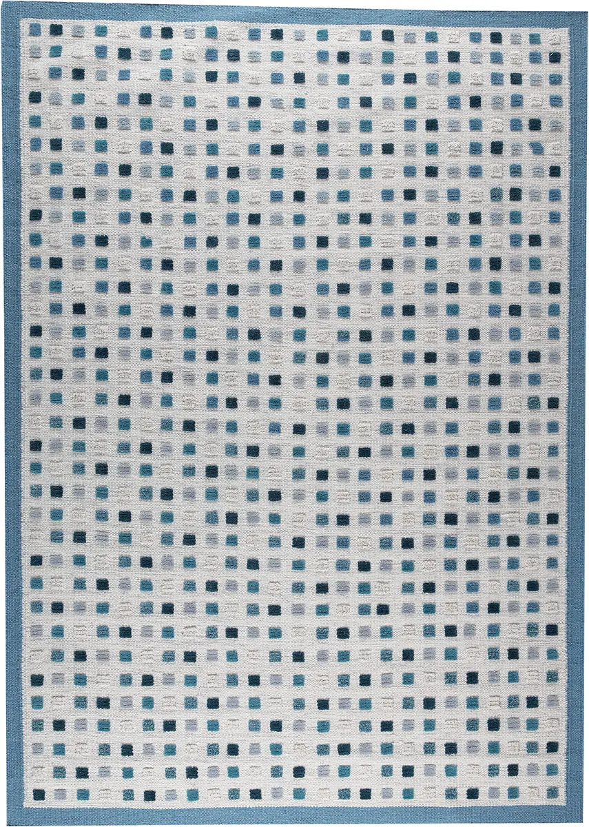 Modern Loom White Patterned Hilo Rug