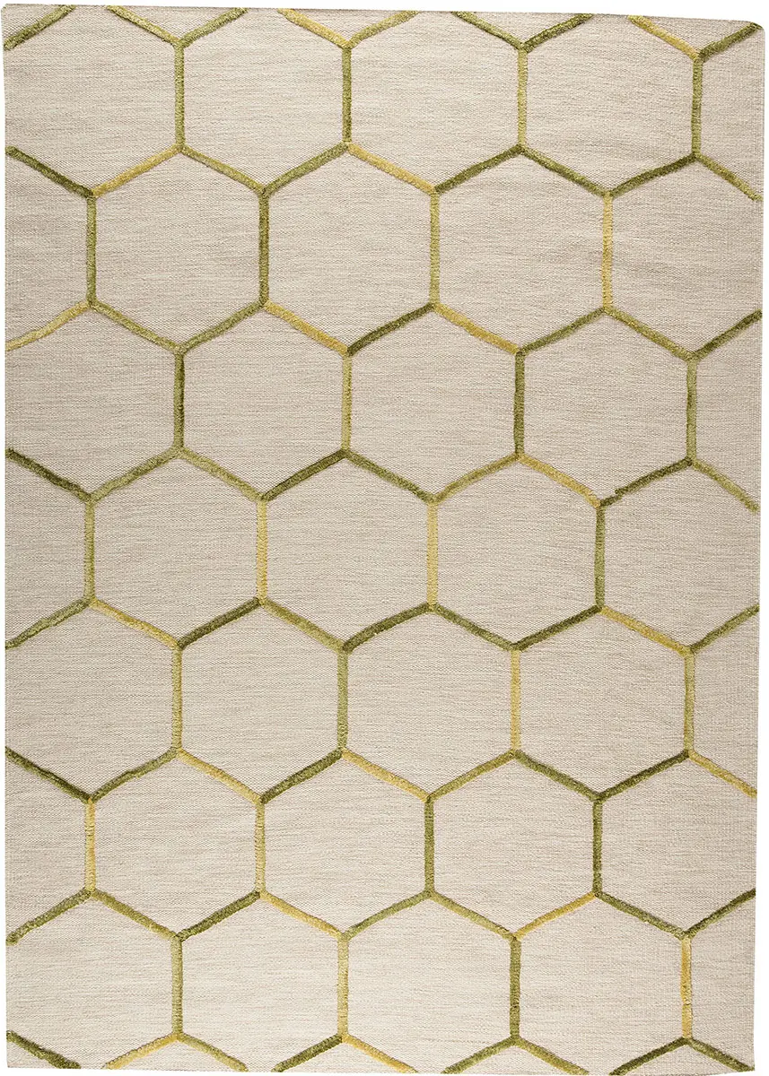Modern Loom Beige Patterned Hilo Rug 2