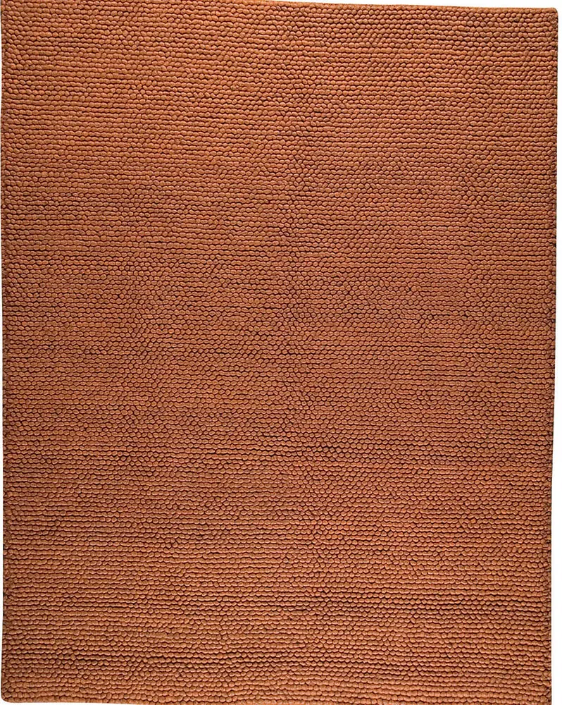 Modern Loom Brown Solid Color Wool Rug