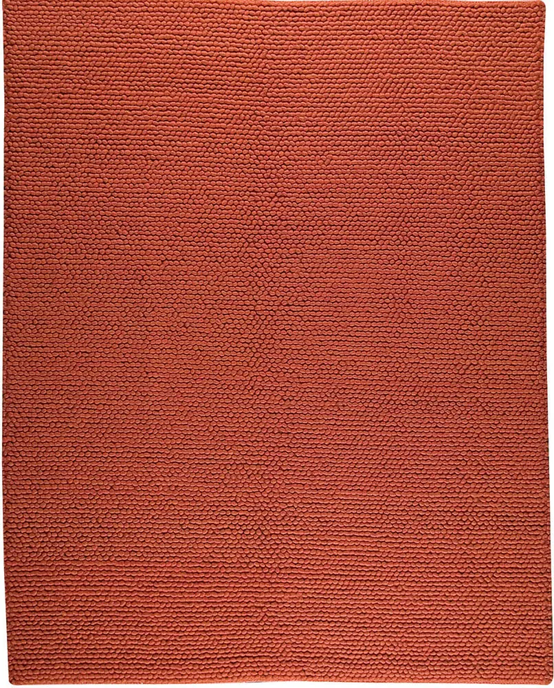 Modern Loom Red Solid Color Wool Rug