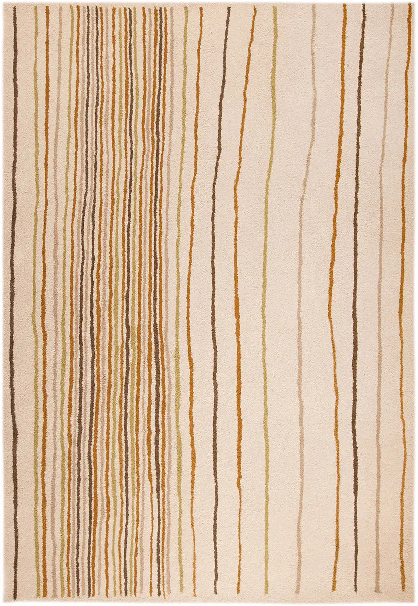 Modern Loom Orange Linea Grey Natural Rug