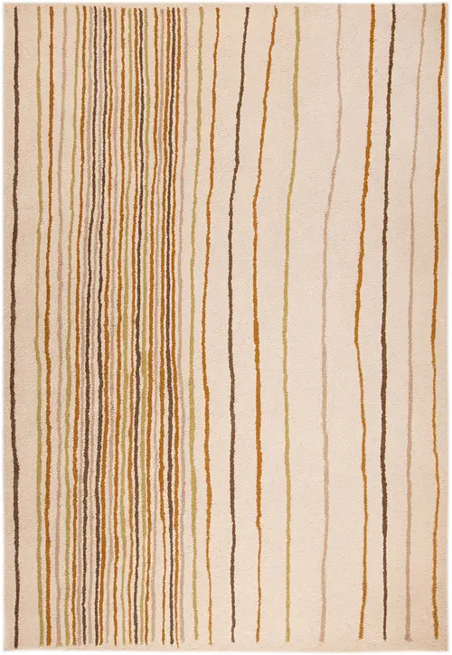 Modern Loom Orange Linea Grey Natural Rug