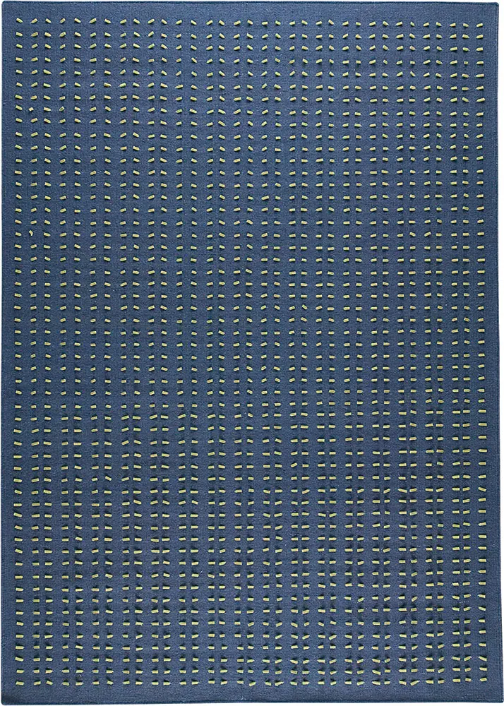 Modern Loom Blue Wool Rug