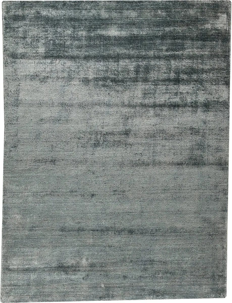 Modern Loom Gray Flatweave Silk Rug